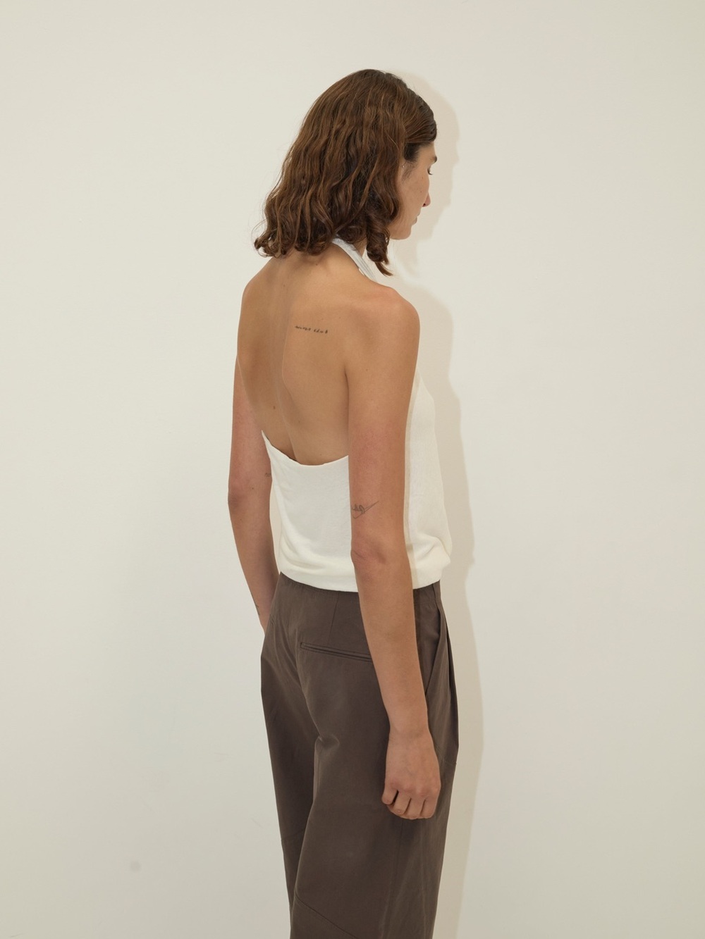 Flag Tie Pant Dark Brown
